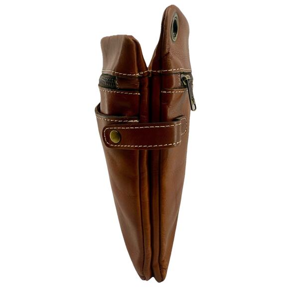 Patricia Nash Francesca Crossbody Bag Brown Leather Purse with Tags Multi Pocket - Picture 8 of 16